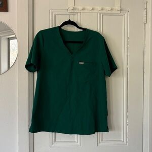 Figs Catarina Scrub Top Hunter Green